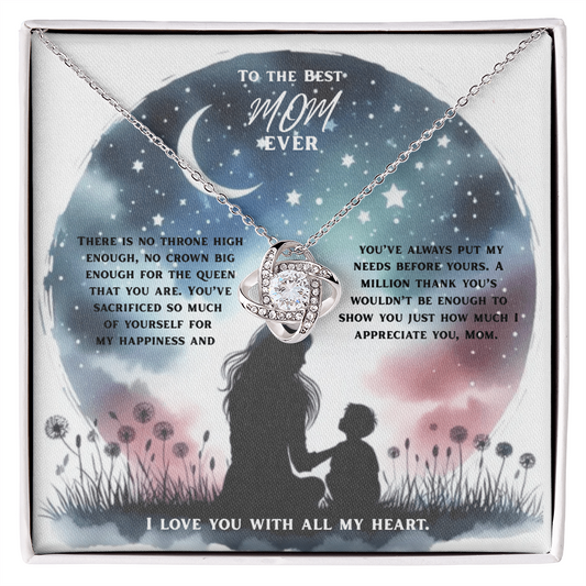 Best Mom Ever - Love Knot Pendant
