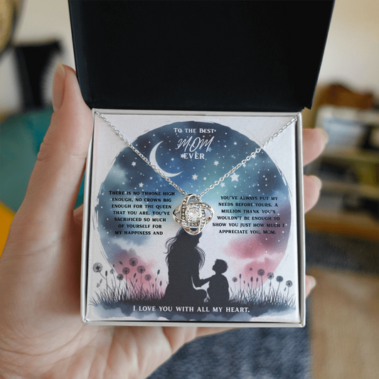 Best Mom Ever - Love Knot Pendant