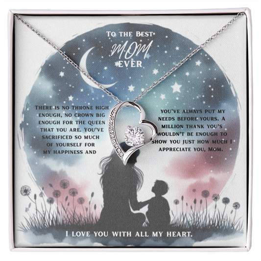 Best Mom Ever - Heart Pendant