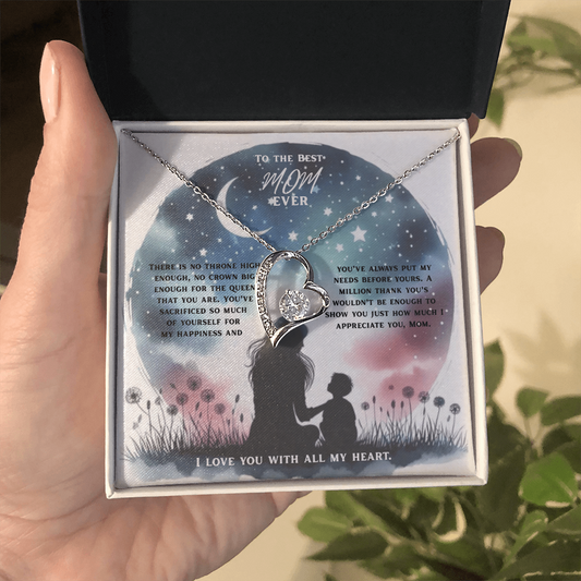 Best Mom Ever - Heart Pendant